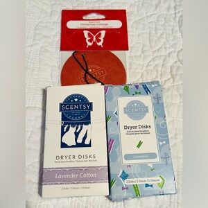 Scentsy Scented Dryer Disks Set & Scent Circle NEW